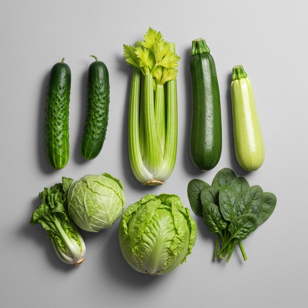 Comparison of high-water vegetables